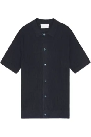 NN.07 Heren, Overhemden, Blauw, Maat: S Katoen