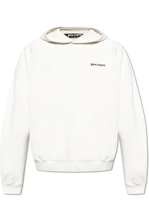 Palm Angels Heren, Sweatshirts & Hoodies, Wit, Maat: 2XL Katoen