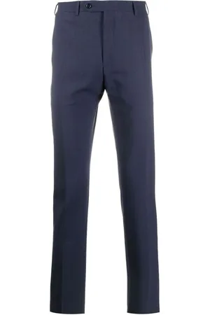 CANALI Heren, Broeken, Blauw, Maat: 2XL Wol