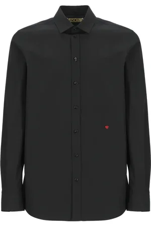Moschino Heren, Overhemden, Zwart, Maat: 2XL Katoen