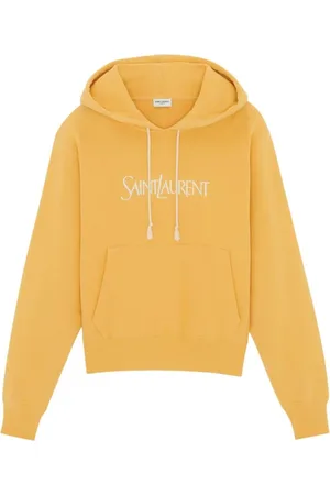 Saint Laurent Heren, Sweatshirts & Hoodies, Geel, Maat: S Katoen