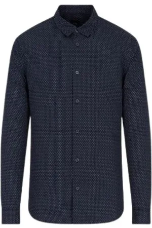 Armani Exchange Heren, Overhemden, Blauw, Maat: XS Katoen