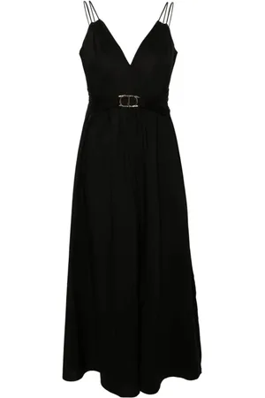 Twin-Set Dames, Jurken, Zwart, Maat: XS Katoen