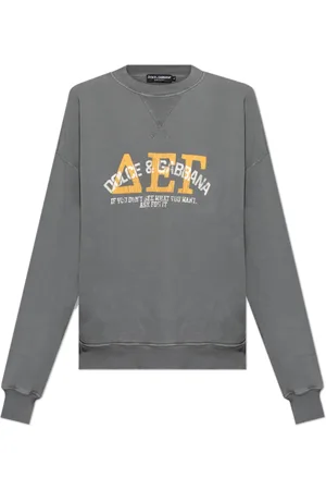 Dolce & Gabbana Heren, Sweatshirts & Hoodies, Grijs, Maat: XS Katoen