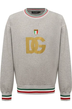 Dolce & Gabbana Heren, Sweatshirts & Hoodies, Grijs, Maat: S Katoen