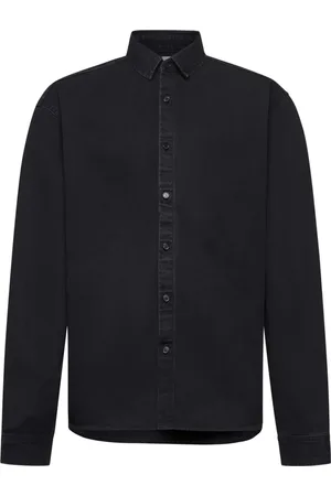Saint Laurent Heren, Overhemden, Zwart, Maat: L Katoen