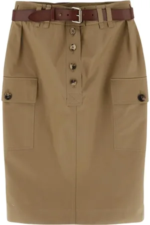 Saint Laurent Dames, Rokken, Bruin, Maat: L Katoen
