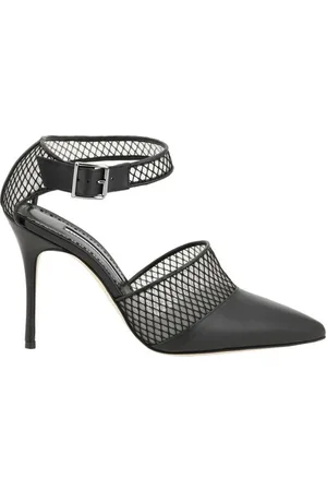Manolo Blahnik Dames, Schoenen, Zwart, Maat: 39 EU Leer