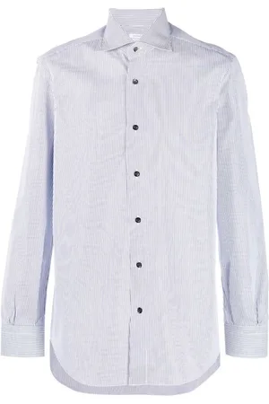 MAZZARELLI Heren, Overhemden, Blauw, Maat: L Katoen
