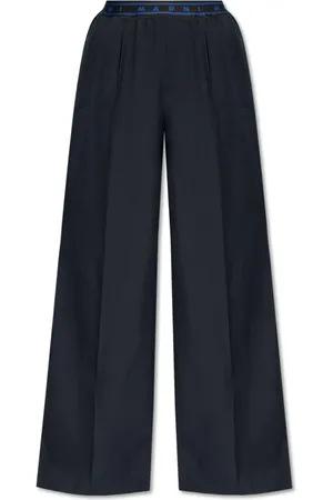 Marni Dames, Broeken, Blauw, Maat: XS Wol
