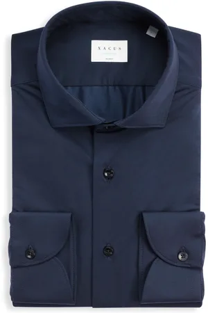 Xacus Heren, Overhemden, Blauw, Maat: 3XL
