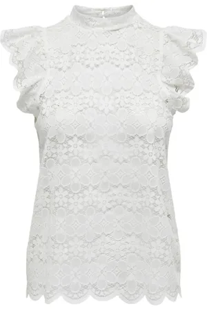 JACQUELINE DE YONG Dames, Blouses & Shirts, Wit, Maat: M Poliester