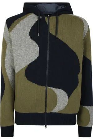 HERNO Heren, Sweatshirts & Hoodies, Blauw, Maat: L Katoen