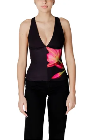 Desigual Dames, Tops, Zwart, Maat: XS Poliester