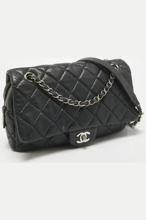 CHANEL Dames, Pre-owned, Zwart, Maat: ONE Size Leer