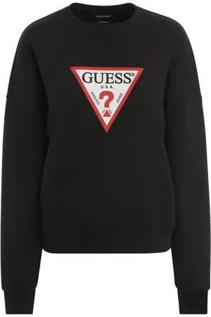 Guess Dames, Sweatshirts & Hoodies, Zwart, Maat: XS Katoen