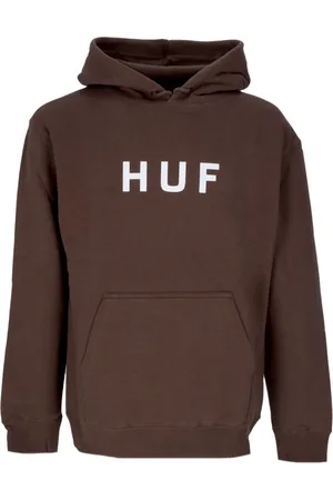 Huf Heren, Sweatshirts & Hoodies, Bruin, Maat: M Katoen