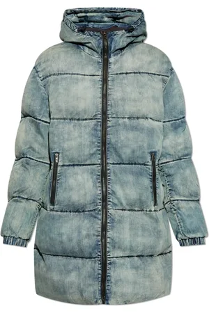 Diesel Heren, Jassen, Blauw, Maat: 2XL Katoen