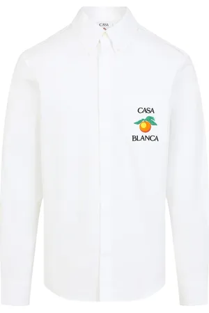 Casablanca Heren, Overhemden, Wit, Maat: XL Katoen