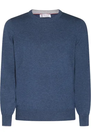 Brunello Cucinelli Heren, Truien, Blauw, Maat: L Wol