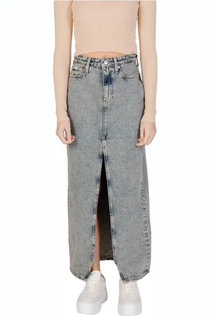 Calvin Klein Dames, Rokken, Blauw, Maat: W32 Katoen