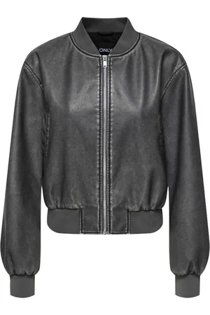 ONLY Dames, Jassen, Zwart, Maat: M Leer