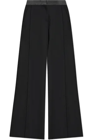 Victoria Beckham Dames, Broeken, Zwart, Maat: S Satijn