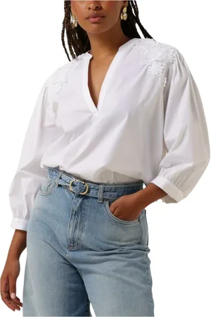 Twin-Set Dames, Blouses & Shirts, Wit, Maat: 3XS Katoen