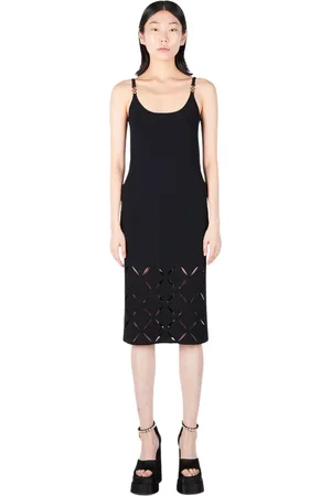 VERSACE Dames, Jurken, Zwart, Maat: S Viscose