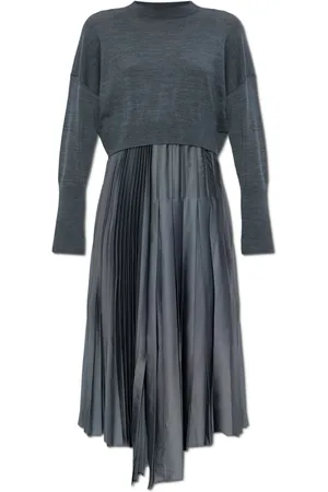 AllSaints Dames, Jurken, Grijs, Maat: L Tweed