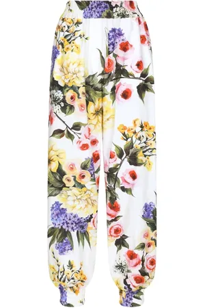 Dolce & Gabbana Dames, Broeken, Veelkleurig, Maat: L Katoen