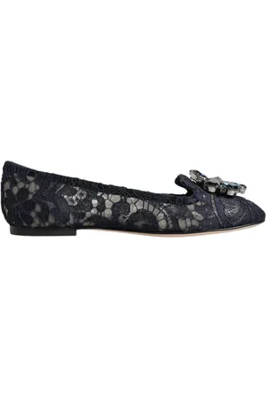 Dolce & Gabbana Dames, Schoenen, Blauw, Maat: 34 EU Katoen