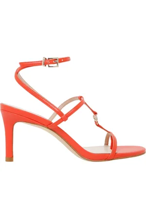 Twin-Set Dames, Schoenen, Oranje, Maat: 35 EU Leer