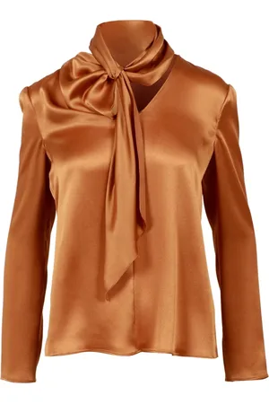 Alberta Ferretti Dames, Blouses & Shirts, Bruin, Maat: S Zijde