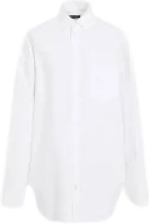 Balenciaga Dames, Blouses & Shirts, Wit, Maat: S Katoen