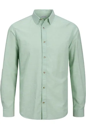 JACK & JONES Heren, Overhemden, Groen, Maat: S