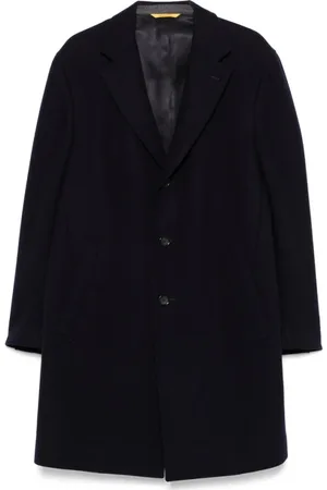 CANALI Heren, Mantels, Blauw, Maat: 4XL Zijde