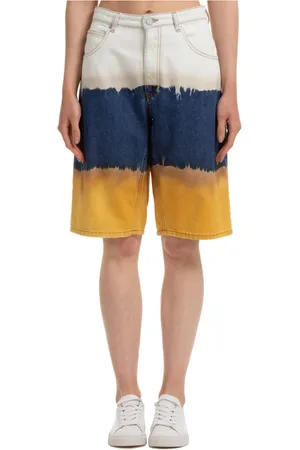 Alberta Ferretti Dames, Korte broeken, Geel, Maat: S Denim