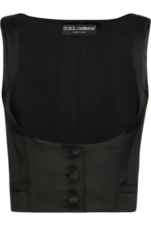 Dolce & Gabbana Dames, Tops, Zwart, Maat: XS Satijn