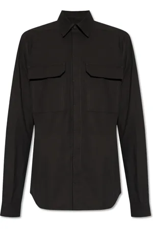 Rick Owens Heren, Overhemden, Zwart, Maat: XL Katoen