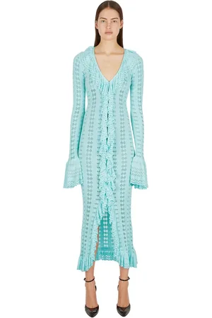 BLUMARINE Dames, Jurken, Blauw, Maat: S Katoen