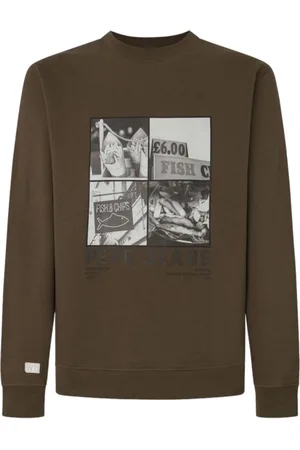 Pepe Jeans Heren, Sweatshirts & Hoodies, Bruin, Maat: XL Katoen