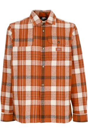 Dickies Heren, Overhemden, Bruin, Maat: XL Flanel