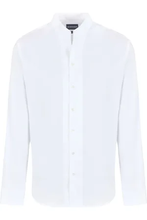 Emporio Armani Heren, Overhemden, Wit, Maat: XL Satijn