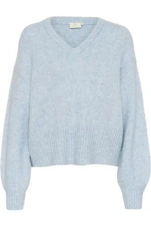 Kaffe Dames, Truien, Blauw, Maat: XL