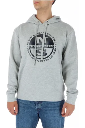 North Sails Heren, Sweatshirts & Hoodies, Grijs, Maat: XL Katoen