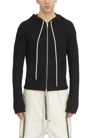 Rick Owens Heren, Sweatshirts & Hoodies, Zwart, Maat: M Katoen