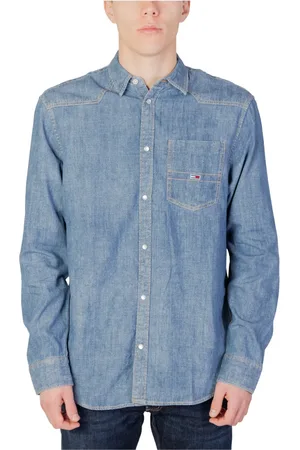 Tommy Hilfiger Heren, Overhemden, Blauw, Maat: XL Denim