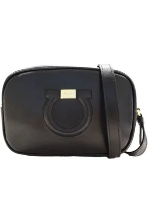 Salvatore Ferragamo Dames, Pre-owned, Zwart, Maat: ONE Size Leer