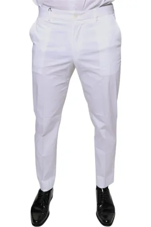 Dolce & Gabbana Heren, Broeken, Wit, Maat: M Katoen